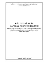 Báo cáo gpmt khai thác Đá làm vật liệu xây dựng tại núi Ông dầu, xã nhơn tân của công ty tnhh sxtm Đá granite toàn cầu