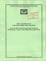 Báo cáo cấp phép môi trường khai thác giai Đoạn ii mỏ than mông dương   công ty than mông dương (Điều chỉnh)