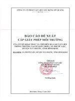 Báo cáo gpmt khai thác và chế biến Đá làm vật liệu xây dựng thông thường tại núi sơn triều, xã phước lộc của công ty cp xdvl mỹ quang