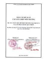 Báo cáo gpmt tòa nhà hỗn hợp thương mại dịch vụ và căn hộ luxury quy nhơn tại số 76 trần hưng Đạo, thành phố quy nhơn, tỉnh bình Định của công ty cổ phần foodinco quy nhơn