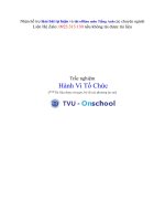 Trắc Nghiệm Hành Vi Tổ Chức_Đại học Trà Vinh