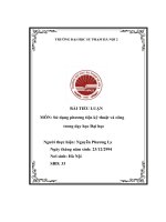 Bài tiểu luận môn  sử dụng phương tiện kỹ thuật và công trong dạy học Đại học 1