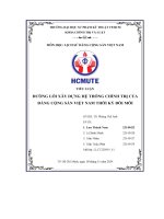 Tiểu luận Đường lối xây dựng hệ thống chính trị của Đảng cộng sản việt nam thời  kỳ Đổi mới