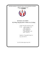 Bài báo cáo nhóm hệ thống nâng hạ kính và khóa cửa tự Động