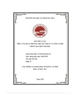Bài tiểu luận môn  ứng dụng phương tiện kỹ thuật và công nghệ trong dạy học  Đại học