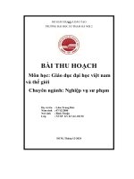 Bài thu hoạch  môn học  giáo dục Đại học việt nam và thế giới chuyên ngành  nghiệp vụ sư phạm