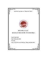 Bài tiểu luận  0 quản lý nhà nước về giáo dục 11