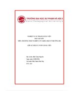 Nghiệp vụ sư phạm giảng viên bài tập lớn môn  phương pháp nghiên cứu khoa học ở trường Đh 07