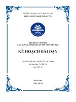 Học phần com2483  xây dựng kế hoạch dạy học môn tin học kế hoạch bài dạy