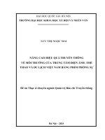 Nâng cao hiệu quả truyền thông về môi trường của trung tâm Điện Ảnh, thể thao và du lịch việt nam bằng phim phóng sự