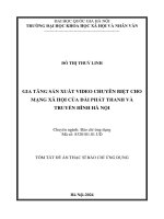 Gia tăng sản xuất video chuyên biệt cho mạng xã hội của Đài phát thanh và truyền hình hà nội (tt)