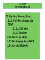 Bài giảng Chương 2 Lập hồ sơ