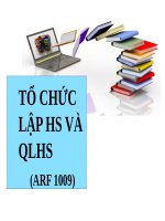 Bài giảng tổ chức lập hồ sơ và quản lý hồ sơ