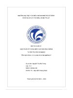 Bài thi cuối kì học phần kỹ năng biên tập chương trình tuyên truyền cổ Động tên kịch bản  “cá anh có tươi không