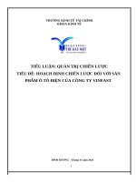 Quản trị chiến lược   hoạch Định chiến lược Đối với sản phẩm Ô tô Điện của công ty vinfast