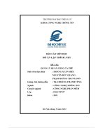 Đồ án lập trình  net Đề tài  quản lý quán cộng cà phê