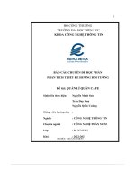Báo cáo chuyên Đề học phần phân tích thiết kế hướng Đối tượng Đề tài quản lí quán cafe