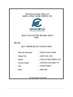 Báo cáo chuyên Đề học phần erp  Đề tài  quy trình quản lí hàng hóa