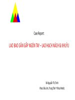 Lao bao gân gấp ngón tay – lao hạch nách & khuỷu