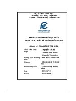Báo cáo chuyên Đề học phần phân tích thiết kế hướng Đối tượng quản lí cửa hàng tạp hóa