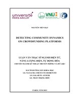 Detecting community dynamics on crowdfunding platforms
