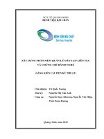 Xây dựng phần mềm quản lý đào tạo liên tục và chứng chỉ hành nghề tại bệnh viện Bãi Cháy