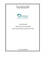 Chế tạo máy sấy lam kính tại khoa Vi sinh bệnh viện Bãi Cháy