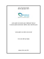 Sáng kiến xây dựng quy trình kỹ thuật và bảng kiểm chăm sóc thông tiểu thường quy