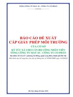 BÁO CÁO ĐỀ XUẤT CẤP GIẤY PHÉP MÔI TRƯỜNG CỦA CƠ SỞ KÝ TÚC XÁ CHO CÁN BỘ CÔNG NHÂN VIÊN TỔNG CÔNG TY MAY