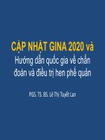 CẬP NHẬT GINA 2020 và Hướng dẫn quốc gia vê chân đoán và điêu trị hen phê quản