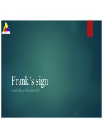 Frank’s sign