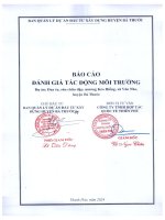 Báo cáo Đánh giá tác Động môi trường dự Án duy tu, sửa chữa Đập, mương kẻo hiềng, xã văn nho, huyện bá thước