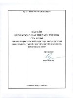 Báo cáo Đề xuất cấp giấy phép môi trường Đối với dự Án trang trại chăn nuôi lợn ngoại quy mô 2000 con lứa tại xã cẩm vân, huyện cẩm thủy, tỉnh thanh hóa của hộ gia Đình Ông phạm minh duy