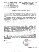 Báo cáo Đánh giá tác Động môi trường dự Án nhà máy sản xuất Đồ chơi, may mặc và giày da minh sơn tại xã minh sơn, huyện ngọc lặc, tỉnh thanh hóa