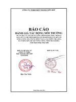 Báo cáo Đánh giá tác Động môi trường dự Án Đầu tư xây dựng công trình khai thác mỏ Đất san lấp và thu hồi khoáng sản Đi kèm tại xã tượng sơn, huyện nông cống, tỉnh thanh hóa