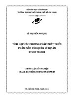 Tích hợp các phương pháp phát triển phần mềm vào quản lý dự Án study match