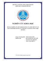 Nghiên cứu mức Độ hài lòng của sv về vấn Đề vệ sinh học Đường của trường cao Đẳng công nghệ thủ Đức