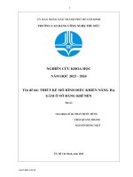 Thiết kế mô hình Điều khiển nâng hạ gầm Ô tô bằng khí nén