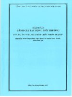 Báo cáo dtm dự Án “nhà máy hóa chất nhơn trạch”