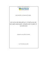 Xây dựng mô hình hồi quy về mối quan hệ giữa biến nhập khẩu với biến gdp và biến tỷ giá hối Đoái