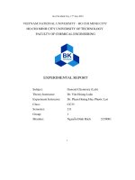 Tn hóa Đc   báo cáo thí nghiệm hóa Đại cương