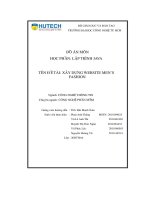 Lập trình java tên Đề tài  xây dựng website men’s fashion