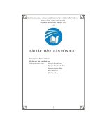 Bài tập thảo luận môn học tên môn học  trí tuệ nhân tạo