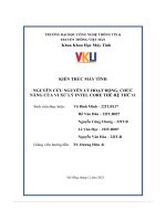 Kiến trúc máy tính nguyên cứu nguyên lý hoạt Động, chức năng của vi xử lý intel core thế hệ thứ 11