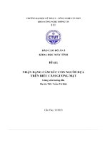 Nhận dạng cảm xúc con người dựa trên biểu cảm gương mặt