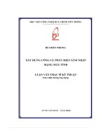 Xây dựng công cụ phát hiện xâm nhập mạng máy tính