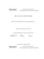 Báo cáo thực tập tốt nghiệp  Đề tài  thực tập sinh kỹ thuật tại garage bình long