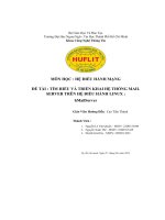 Đề tài   tìm hiểu và triển khai hệ thống mail server trên hệ Điều hành linux   hmailserver