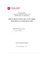 Khủng hoảng công việc và sức khỏe tinh thần lứa tuổi trung niên