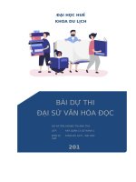 Bài dự thi Đại sứ văn hóa Đọc
